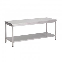 Gastro M RVS werktafel met onderblad 85x120x60cm