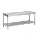 Gastro M RVS werktafel met onderblad 88x150x60cm