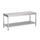 Gastro M RVS werktafel met onderblad 85x180x60cm