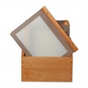 Securit menumappen set met houten box A4 bruin