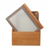 Securit menumappen set met houten box A4 bruin