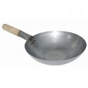 Vogue zacht stalen wok met platte bodem 33cm