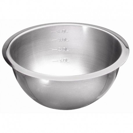 Vogue RVS beslagkom met maatverdeling 4ltr