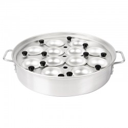 Vogue aluminium ei-pocheerpan met handvatten 35cm
