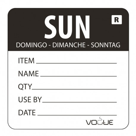 Vogue voedseletiketten kleurcode zondag