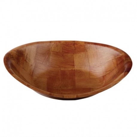 Ovale houten kom groot