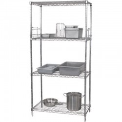 Vogue voorraadrek met 4 schappen 122x45,7cm