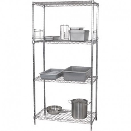 Vogue voorraadrek met 4 schappen 122x45,7cm