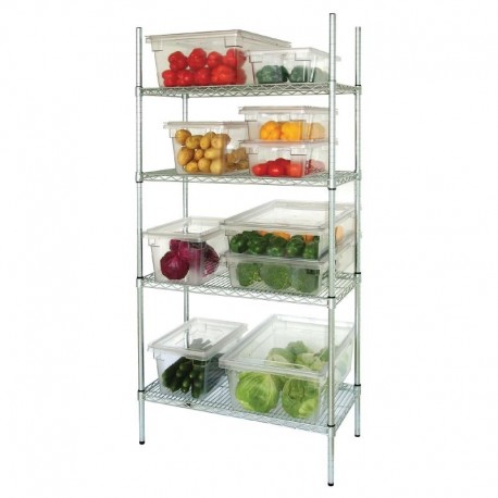 Vogue voorraadrek met 4 schappen 152,5x46cm