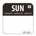 Vogue voedseletiketten zondag kleurcode zwart