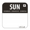 Vogue voedseletiketten zondag kleurcode zwart