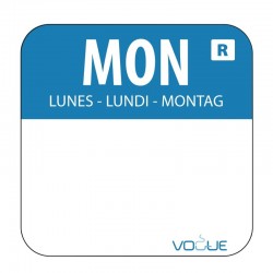 Vogue voedseletiketten maandag kleurcode blauw