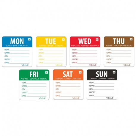 Vogue afneembare dagstickers weekset