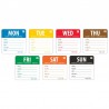 Kleurcodestickers week set