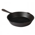 Vogue ronde gietijzeren pan geribbeld 26,5cm