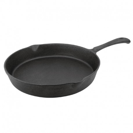 Vogue ronde gietijzeren pan glad 25,5cm