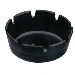 Kristallon melamine asbak zwart 10cm
