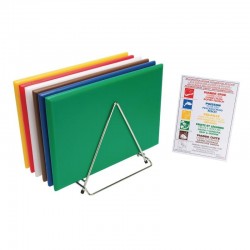Hygiplas HDPE snijplanken set met rek 455x305x25mm