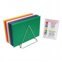 Hygiplas HDPE snijplanken set met rek 455x305x25mm