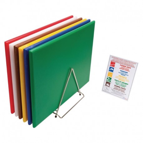 Hygiplas HDPE snijplanken set met rek 610x455x25mm