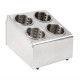 Olympia RVS bestekkast + 4 RVS bekers