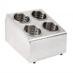 Olympia RVS bestekkast + 4 RVS bekers