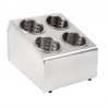 Olympia RVS bestekkast + 4 RVS bekers