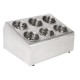 Olympia RVS bestekkast + 6 RVS bekers