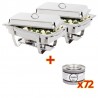 SPECIALE AANBIEDING 2x Olympia Milan Chafing Dish met 72-pak Olympia brandpasta gel