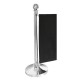 Bolero RVS afzetpaal met bolle knop