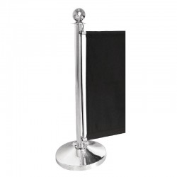 Bolero RVS afzetpaal met bolle knop