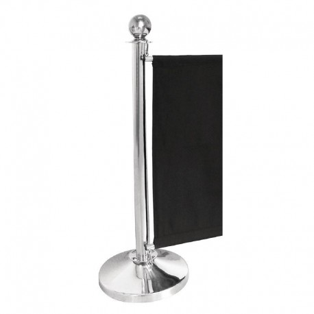 Bolero RVS afzetpaal met bolle knop