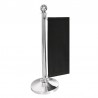 Bolero RVS afzetpaal met bolle knop