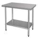 Vogue RVS werktafel zonder achteropstand 90x90x60cm