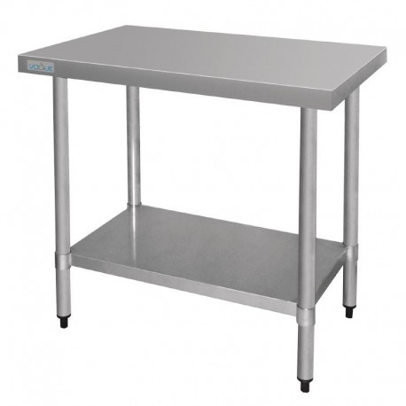 Vogue RVS werktafel zonder achteropstand 90x90x60cm