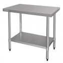 Vogue RVS werktafel zonder achteropstand 90x90x60cm