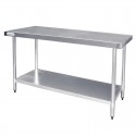 Vogue RVS werktafel zonder achteropstand 90x120x60cm
