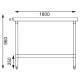 Vogue RVS werktafel zonder achteropstand 90x180x60cm