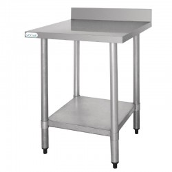 Vogue RVS werktafel met achteropstand 90x90x60cm