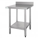 Vogue RVS werktafel met achteropstand 90x90x60cm