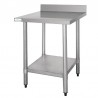 Vogue RVS werktafel met achteropstand 90x90x60cm