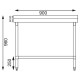 Vogue RVS werktafel met achteropstand 90x90x60cm