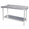 Vogue RVS werktafel met achteropstand 90x150x60cm