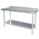 Vogue RVS werktafel met achteropstand 90x180x60cm