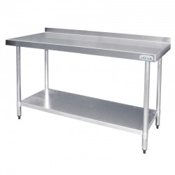 Vogue RVS werktafel met achteropstand 90x180x60cm