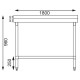 Vogue RVS werktafel met achteropstand 90x180x60cm