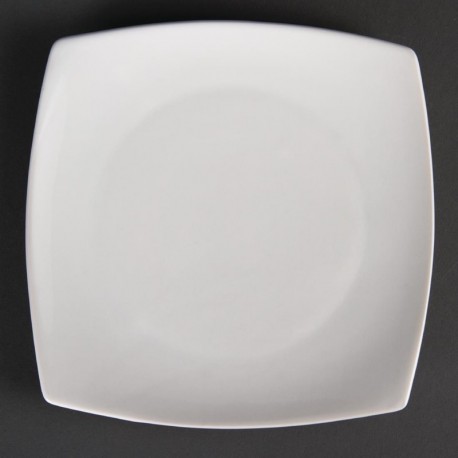 Olympia Whiteware vierkante borden met afgeronde hoeken 18,5cm