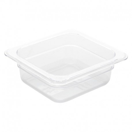 Vogue polycarbonaat bak transparant GN1/6 65mm