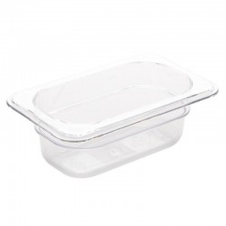 Vogue polycarbonaat bak transparant GN1/9 65mm