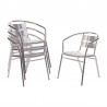 Bolero stapelbare aluminium stoel (4 stuks)